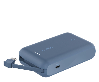 Powerbank Belkin Powerbank 10 000 mAh, 20W, wbudowany kabel USB-C, nie